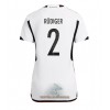 Officiële Voetbalshirt Duitsland Antonio Rudiger 2 Thuis WK 2022 - Dames